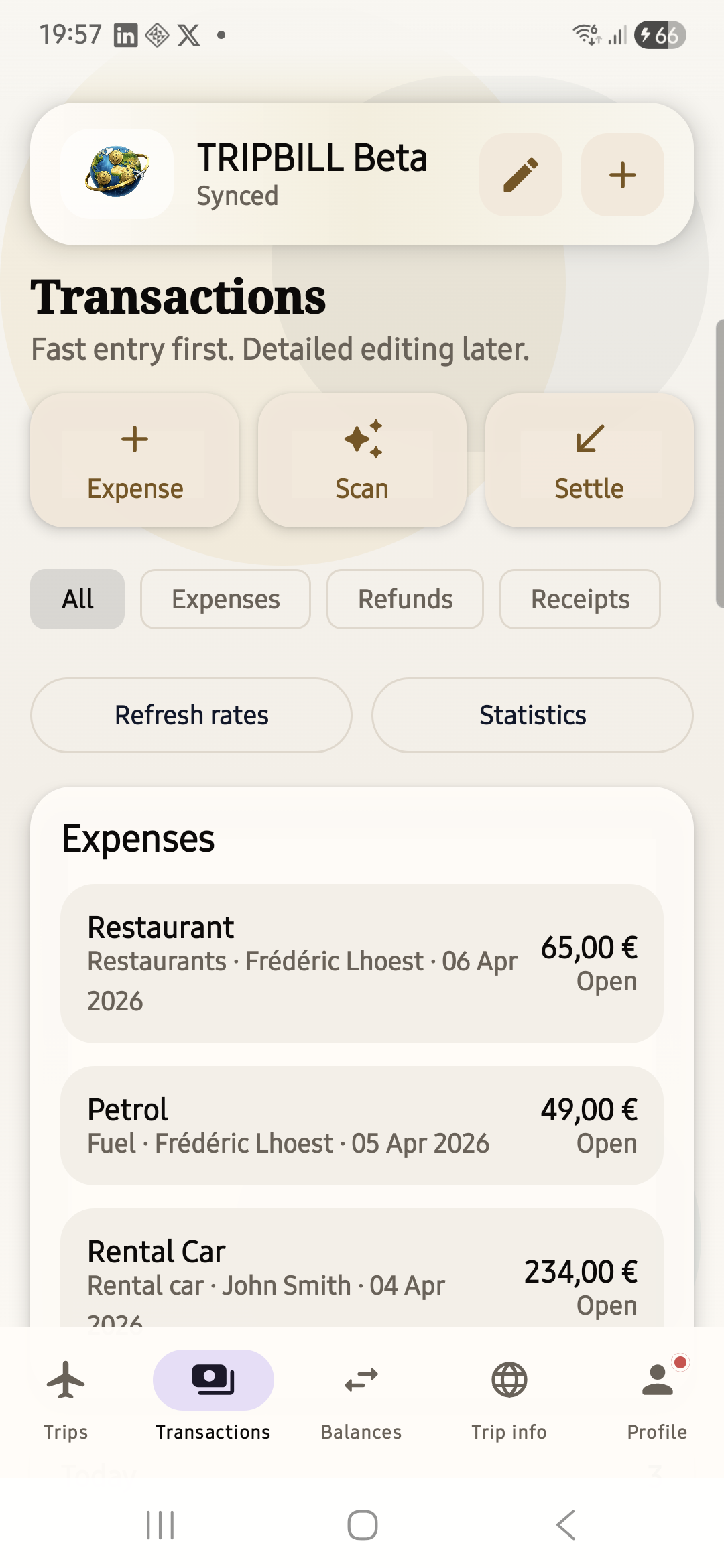 TRIPBILL mobile preview 3