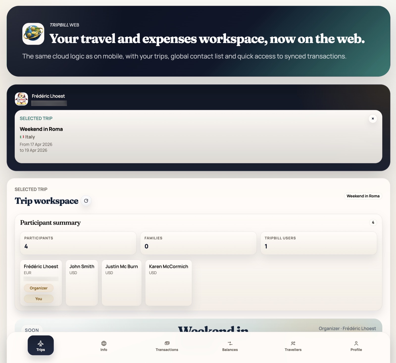 TRIPBILL web preview 2